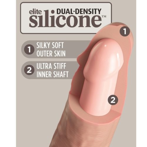 KING COCK - ELITE REALISTIC DILDO VIBRATING  SILICONE 15.2 CM - Bild 3