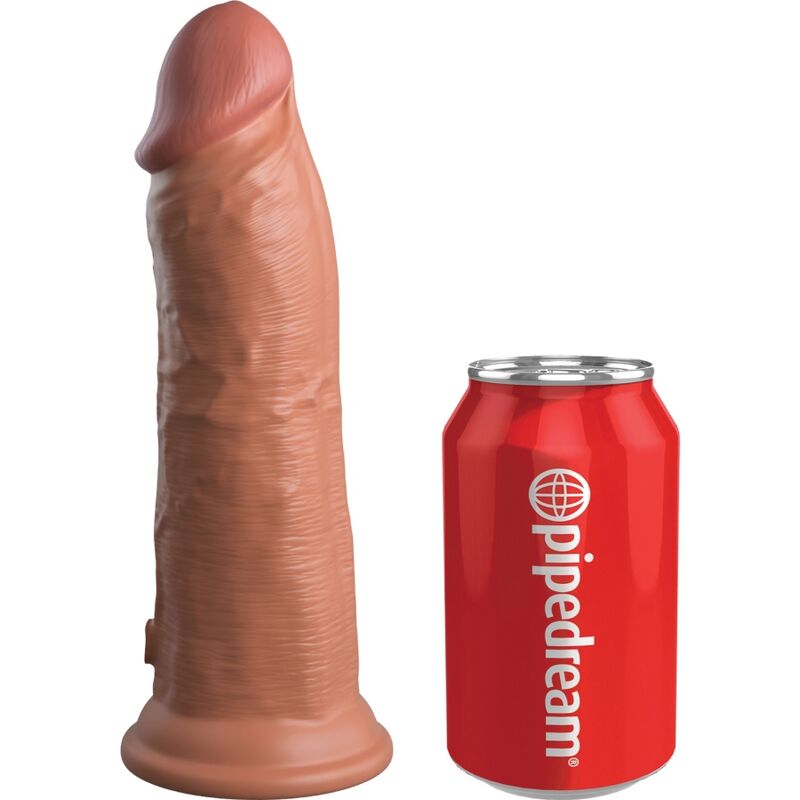 KING COCK - ELITE REALISTIC DILDO VIBRATING SILICONE 20.3 CM CARAMEL
