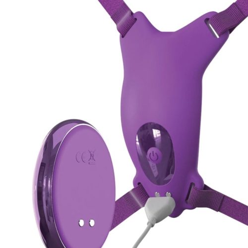 FANTASY FOR HER - BUTTERFLY HARNESS, VIBRATING RECHARGEABLE  REMOTE CONTROL PURPLE - Bild 4