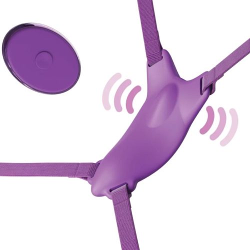 FANTASY FOR HER - BUTTERFLY HARNESS, VIBRATING RECHARGEABLE  REMOTE CONTROL PURPLE