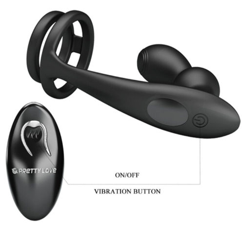 PRETTY LOVE - MARSHALL PENIS RING WITH VIBRATORY ANAL PLUG WITH REMOTE CONTROL - Image 5