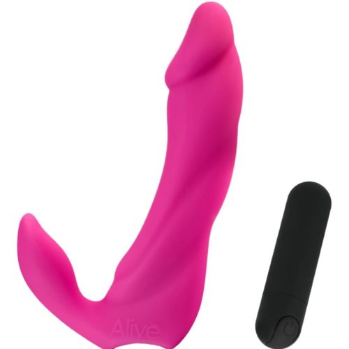 ALIVE - BIFUN PRO VIBRATOR DILDO PINK 14.9 CM - Bild 2