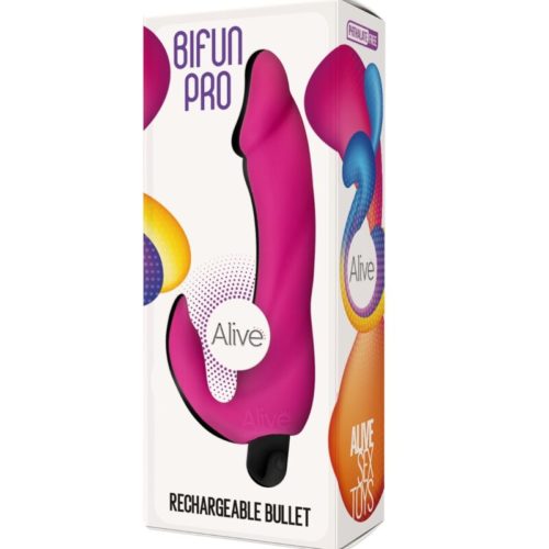 ALIVE - BIFUN PRO VIBRATOR DILDO PINK 14.9 CM - Bild 3