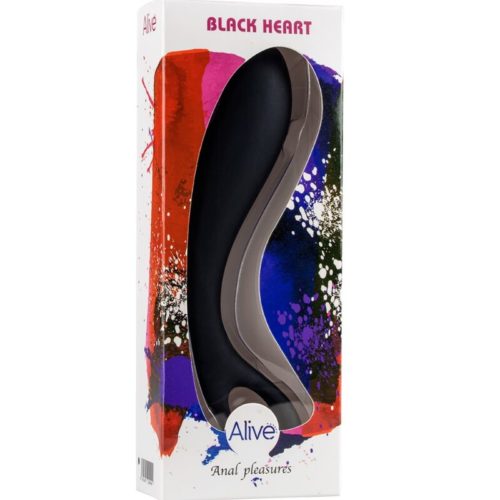 ALIVE - BLACK HEART ANAL MASSAGER 15 CM - Image 2