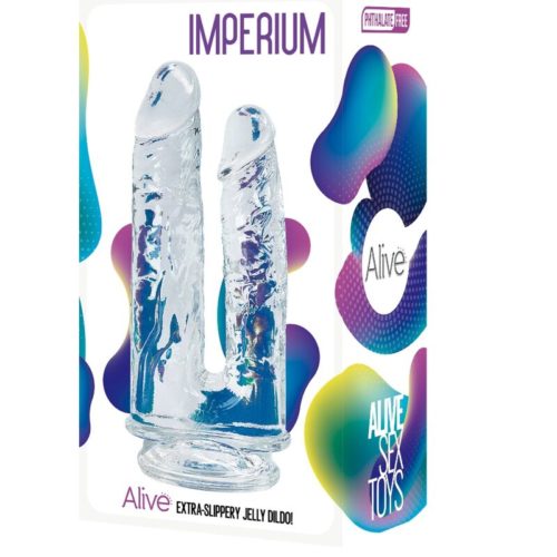 ALIVE - IMPERIUM DOUBLE REALISTIC PENIS TRANSPARENT 12/14 CM - Image 2