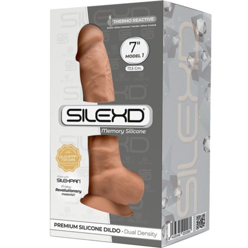 SILEXD - MODEL 1 REALISTIC PENIS PREMIUM SILEXPAN SILICONE CARAMEL 17.5 CM - Image 3