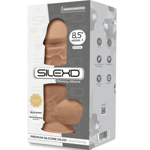 SILEXD - MODEL 1 REALISTIC PENIS PREMIUM SILEXPAN SILICONE CARAMEL 21.5 CM - Bild 3