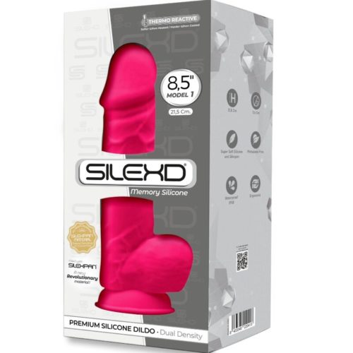 SILEXD - MODEL 1 REALISTIC PENIS PREMIUM SILEXPAN SILICONE FUCHSIA 21.5 CM - Bild 3