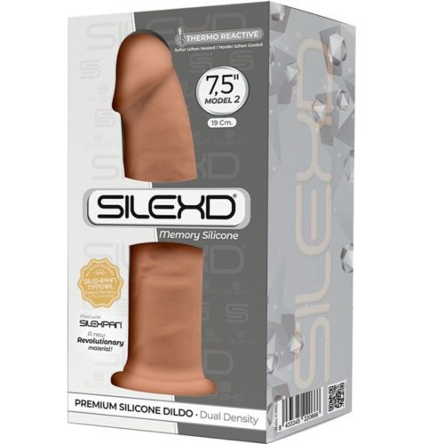 SILEXD - MODEL 2 REALISTIC PENIS PREMIUM SILEXPAN SILICONE CARAMEL 19 CM - Image 3