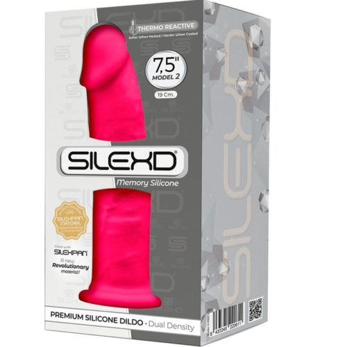 SILEXD - MODEL 2 REALISTIC PENIS PREMIUM SILEXPAN SILICONE FUCHSIA 19 CM - Image 3