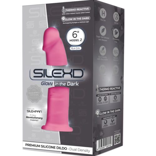 SILEXD - MODEL 2 REALISTIC PENIS PREMIUM SILEXPAN SILICONE FLUORESCENT PINK 15 CM - Bild 2