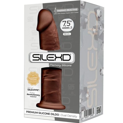 SILEXD - MODEL 2 REALISTIC PENIS PREMIUM SILEXPAN SILICONE BROWN 19 CM - Bild 3