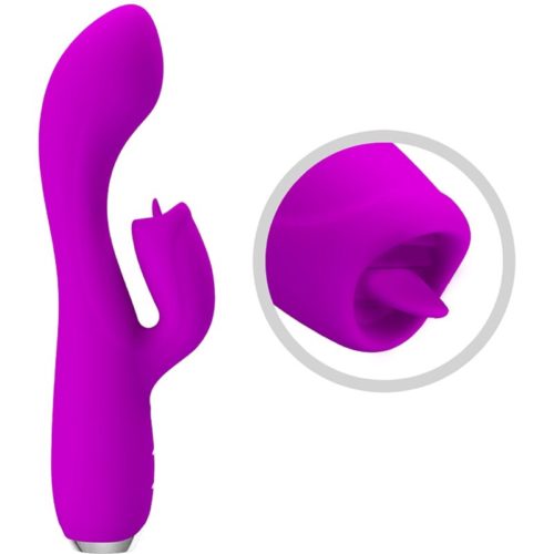 PRETTY LOVE - GLORIA RECHARGEABLE RABBIT VIBRATOR-WATERPROOF PURPLE - Image 5