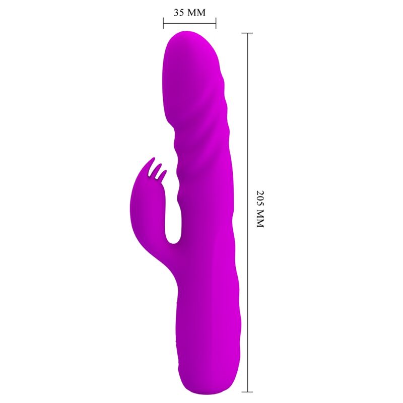 PRETTY LOVE - MELANIE PURPLE RECHARGEABLE RABBIT VIBRATOR - Image 5
