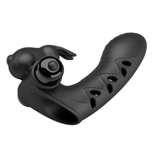 PRETTY LOVE - VANCE BLACK RABBIT VIBRATOR FINGER COVER - Bild 3