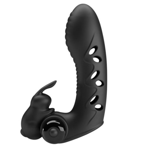 PRETTY LOVE - VANCE BLACK RABBIT VIBRATOR FINGER COVER