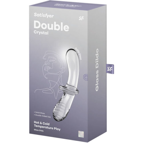 SATISFYER - DOUBLE CRYSTAL DILDO TRANSPARENT - Image 5