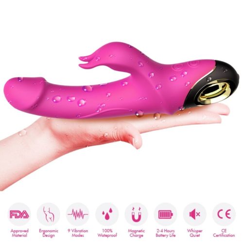 ARMONY - METEROR DILDO VIBRATOR RABBIT ROTATOR FUCHSIA - Bild 3