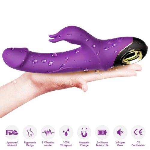 ARMONY - METEROR DILDO VIBRATOR RABBIT ROTATOR PURPLE - Bild 3