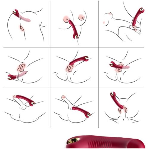 ARMONY - PRINCE DILDO VIBRATOR  ROTATOR RED - Bild 2