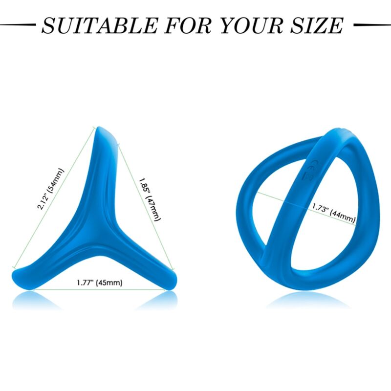 ARMONY - TRESOR DOUBLE SILICONE RING BLUE - Image 2