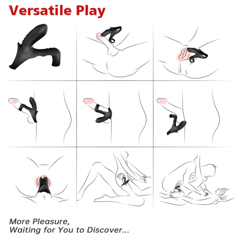 ARMONY - RANGER DOUBLE VIBRATOR RING FOR COUPLES BLACK - Image 2