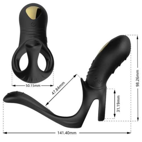 ARMONY - JOY JUMPER RING VIBRATOR FOR COUPLES  ANAL PLUG BLACK - Bild 2