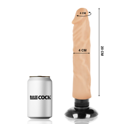 BASECOCK - REALISTIC VIBRATOR 2-1 FLESH 20 CM -O- 4 CM - Bild 2