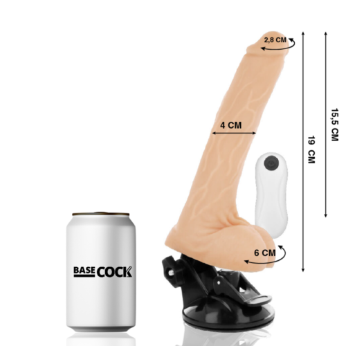 BASECOCK - REALISTIC VIBRATOR REMOTE CONTROL FLESH 19 CM -O- 4 CM - Image 2