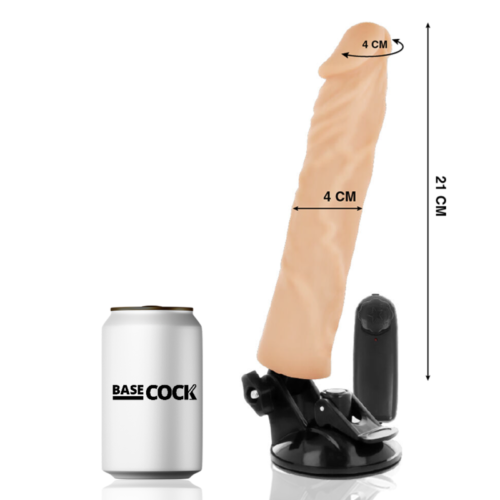 BASECOCK - REALISTIC VIBRATOR REMOTE CONTROL FLESH 21 CM -O- 4 CM - Image 2