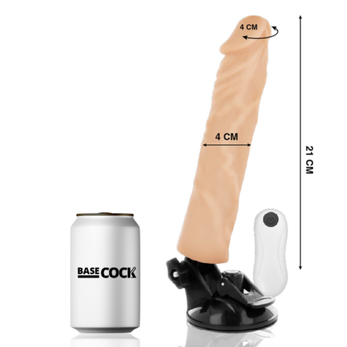 BASECOCK - REALISTIC VIBRATOR REMOTE CONTROL FLESH 21 CM -O- 4 CM - Image 2