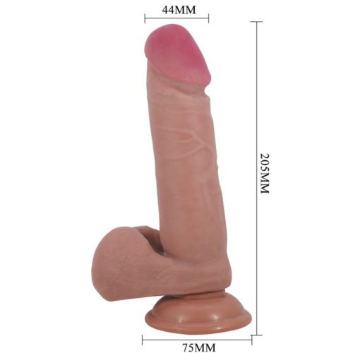 PRETTY LOVE - SLIDING SKIN SERIES REALISTIC DILDO WITH SLIDING SKIN SUCTION CUP FLESH 20.5 CM - Bild 4