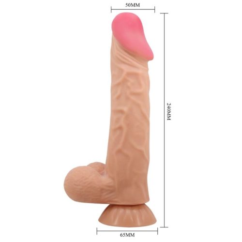 PRETTY LOVE - SLIDING SKIN SERIES REALISTIC DILDO WITH SLIDING SKIN SUCTION CUP REMOTE CONTROL FLESH 24 CM - Bild 4