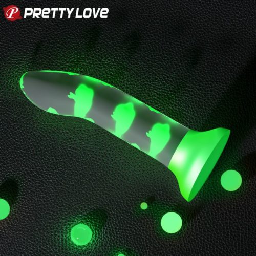 PRETTY LOVE - MAGICAL NIGHTFALL DILDO WITHOUT VIBRATION LUMINOUS GREEN - Bild 3