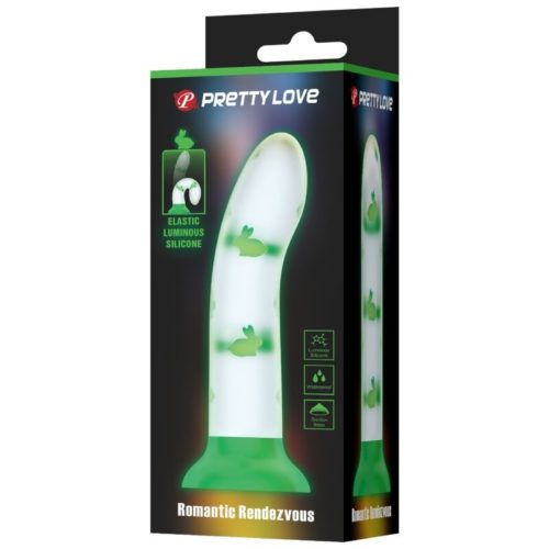 PRETTY LOVE - MAGICAL NIGHTFALL DILDO WITHOUT VIBRATION LUMINOUS GREEN - Bild 4