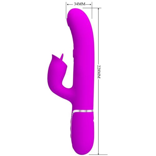 PRETTY LOVE - RABBIT VIBRATOR WITH LICKING FUCHSIA - Image 2