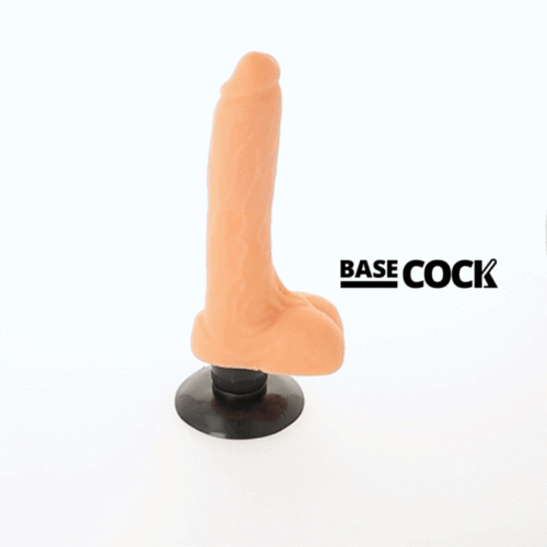 BASECOCK - REALISTIC VIBRATOR 2-1 FLESH 18.5 CM -O- 4 CM