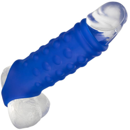 CALEXOTICS - ADMIRAL BEADED PENIS COVER LIQUID SILICONE BLUE - Image 5