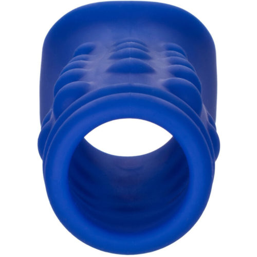 CALEXOTICS - ADMIRAL BEADED PENIS COVER LIQUID SILICONE BLUE - Image 3