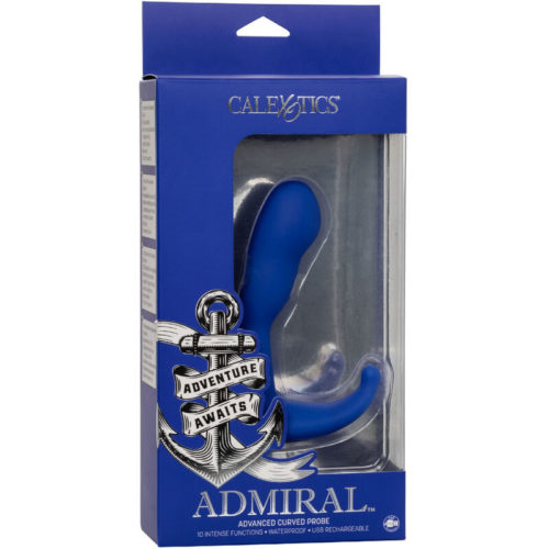 CALEXOTICS - ADMIRAL CURVED ANAL STIMULATOR  VIBRATOR BLUE - Image 5