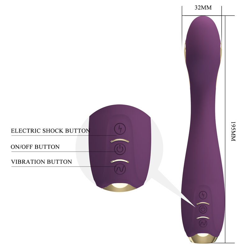 PRETTY LOVE - HECTOR ELECTROSHOCK VIBRATOR BY APP CONTROL PURPLE - Image 4