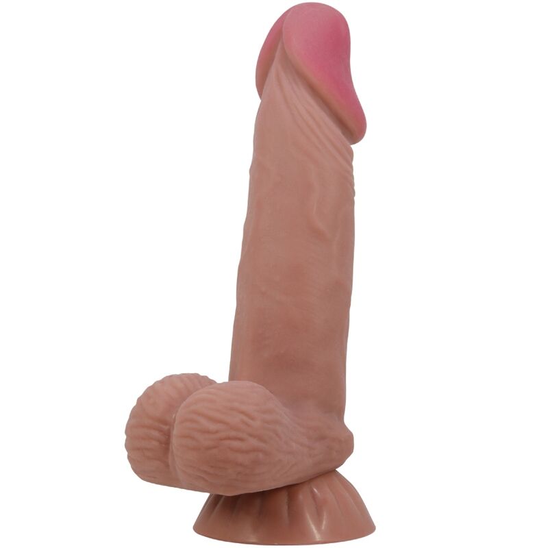 PRETTY LOVE - SLIDING SKIN SERIES REALISTIC DILDO WITH SLIDING BROWN SKIN SUCTION CUP 19.4 CM - Image 2