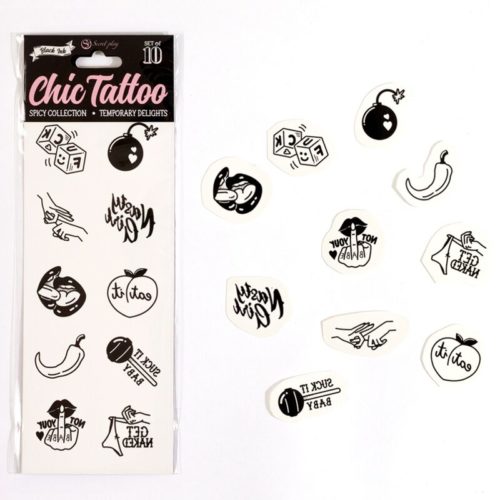 SECRET PLAY - SET OF 10 SPICY COLLECTION TEMPORARY TATTOOS - Image 2