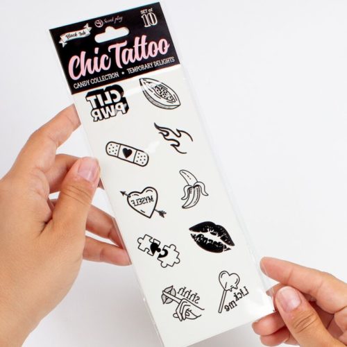 SECRET PLAY - SET OF 10 CANDY COLLECTION TEMPORARY TATTOOS - Image 4