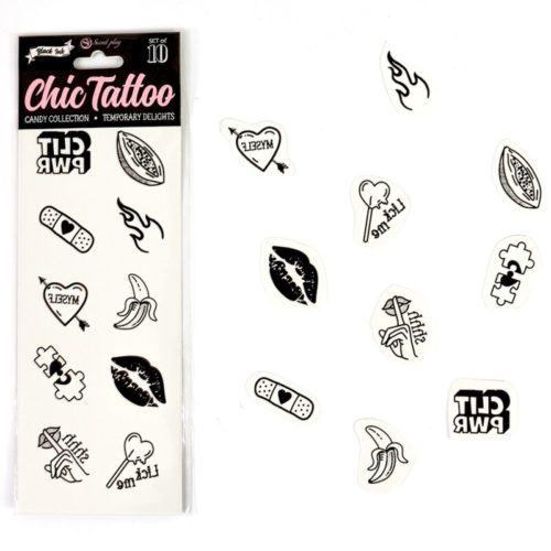 SECRET PLAY - SET OF 10 CANDY COLLECTION TEMPORARY TATTOOS - Image 2