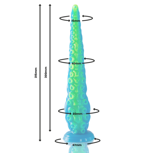 EPIC - SCYLLA FLUORESCENT THIN TENTACLE DILDO LARGE SIZE - Image 3