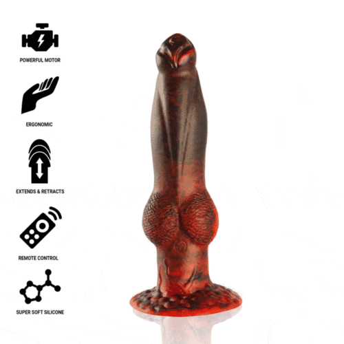 EPIC - PROMETHEUS DILDO TITAN IN FLAMES RECHARGEABLE REMOTE CONTROL