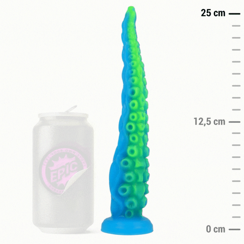EPIC - SCYLLA FLUORESCERANDE TUNN TENTAKEL DILDO LITEN STORLEK