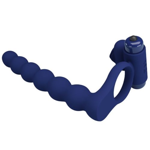 PRETTY LOVE - AJMAL VIBRATING RING WITH PLUG BLUE - Image 3