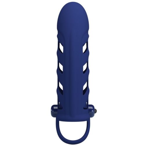 PRETTY LOVE - ALTAF VIBRATOR RING WITH SILICONE SHEATH BLUE - Bild 5